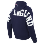 NFL NEW ENGLAND PATRIOTS WINGSPAN MEN'S DROP SHOULDER FLC PO HOODIE (MIDNIGHT NAVY)