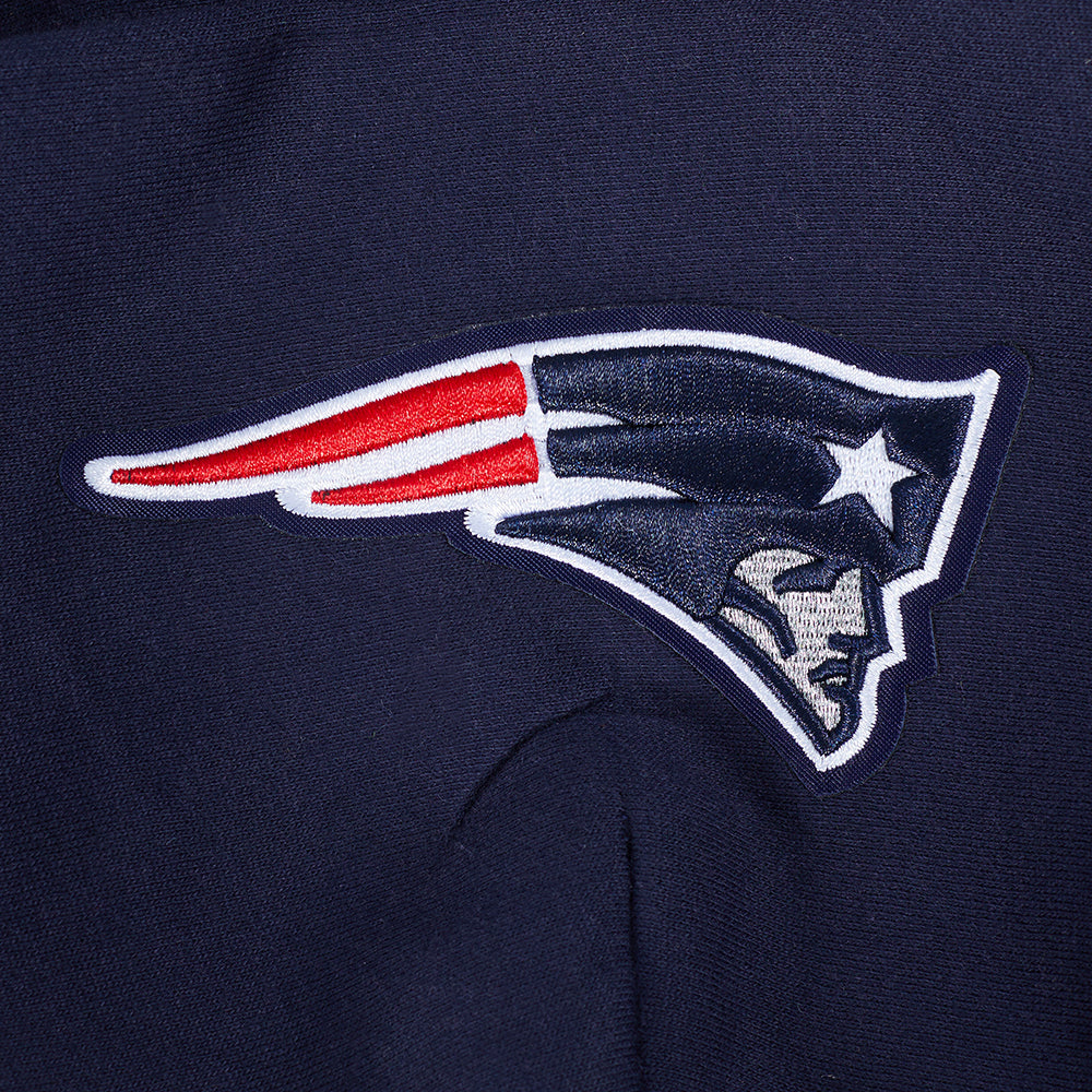 NFL NEW ENGLAND PATRIOTS WINGSPAN MEN'S DROP SHOULDER FLC PO HOODIE (MIDNIGHT NAVY)