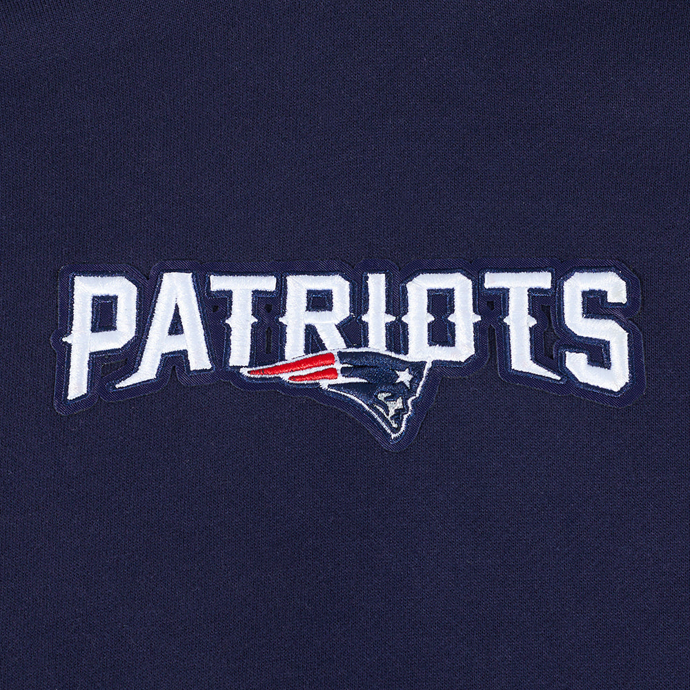 NFL NEW ENGLAND PATRIOTS WINGSPAN MEN'S DROP SHOULDER FLC PO HOODIE (MIDNIGHT NAVY)