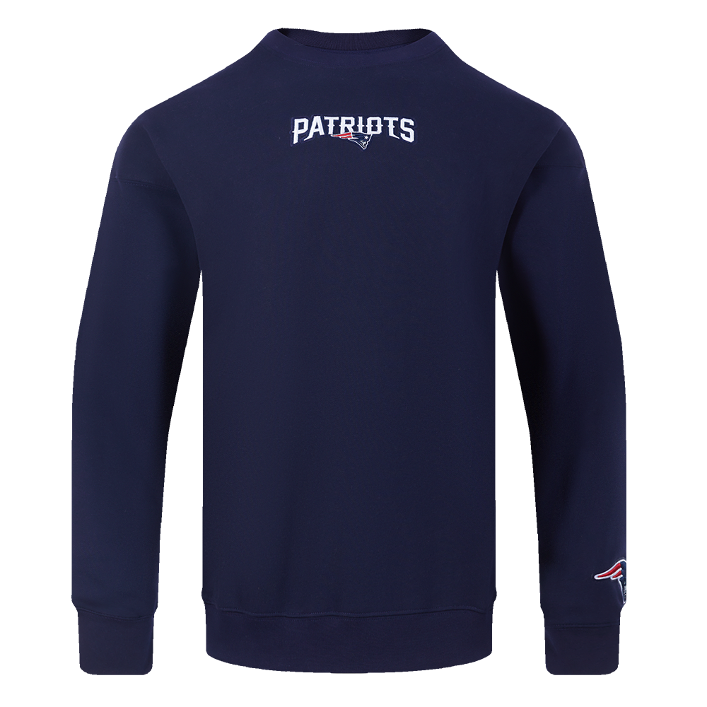 NFL NEW ENGLAND PATRIOTS WINGSPAN MEN'S DROP SHOULDER FLC CREWNECK (MIDNIGHT NAVY)