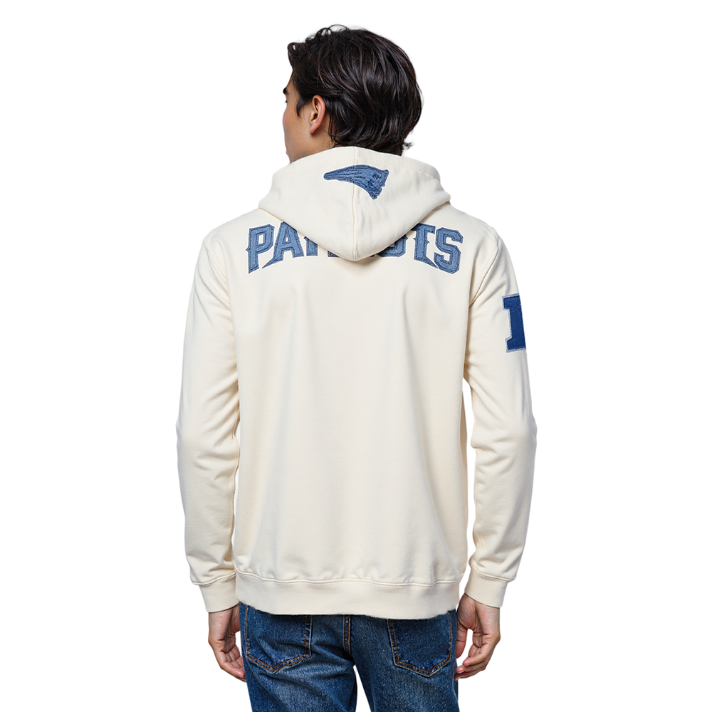 NFL NEW ENGLAND PATRIOTS VARSITY BLUES MEN'S PULL OVER HOODIE (LINEN)