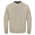 NFL NEW ENGLAND PATRIOTS NEUTRAL MEN'S DROP SHOULDER FLC CREWNECK (TAUPE)