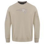 NFL NEW ENGLAND PATRIOTS NEUTRAL MEN'S DROP SHOULDER FLC CREWNECK (TAUPE)