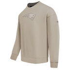 NFL NEW ENGLAND PATRIOTS NEUTRAL MEN'S DROP SHOULDER FLC CREWNECK (TAUPE)