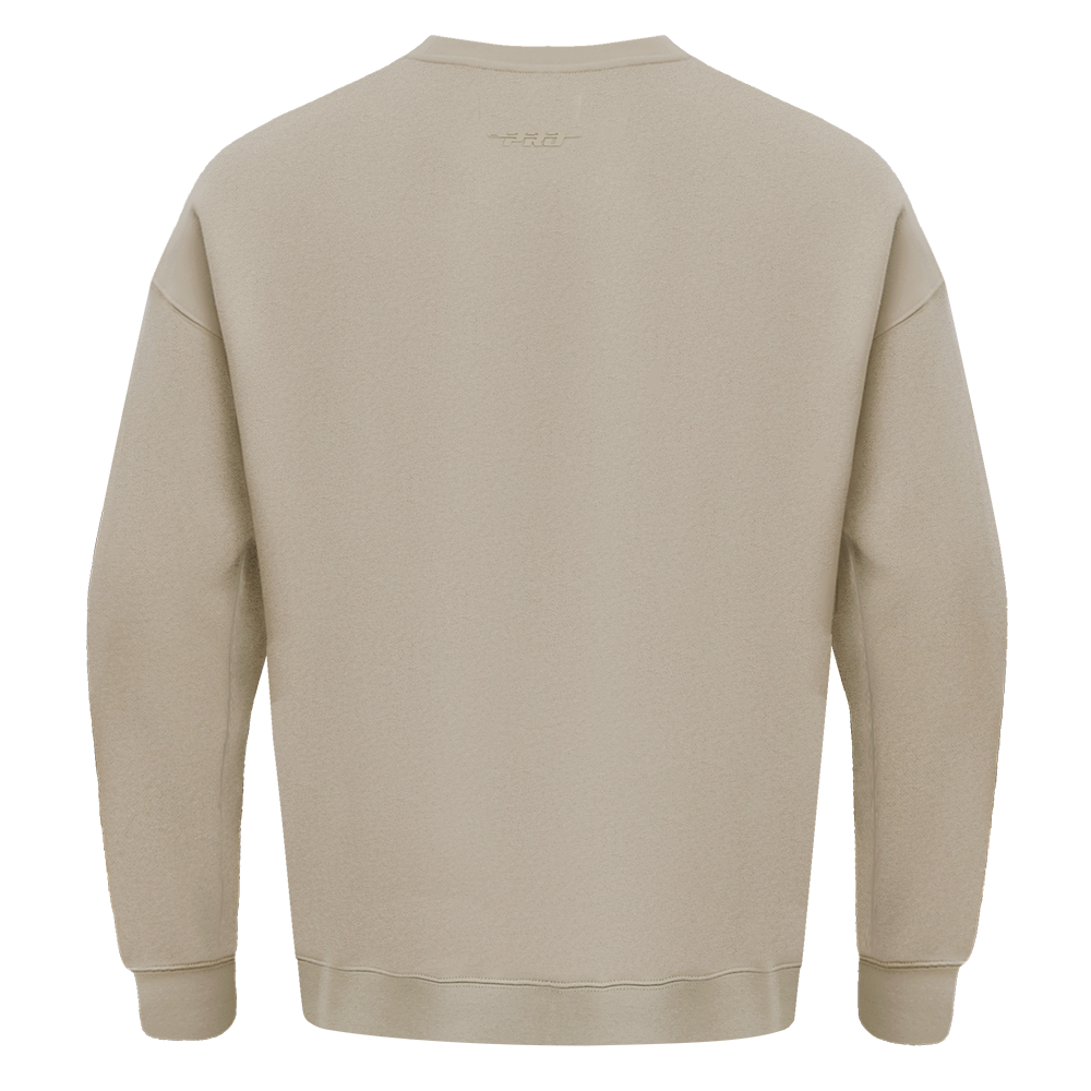 NFL NEW ENGLAND PATRIOTS NEUTRAL MEN'S DROP SHOULDER FLC CREWNECK (TAUPE)