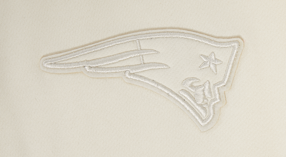 NFL NEW ENGLAND PATRIOTS NEUTRAL CHANDAIL À CAPUCHON EN MOLLETON À ÉPAULES TOMBANTES POUR HOMME (COQUILLE D'ŒUF)