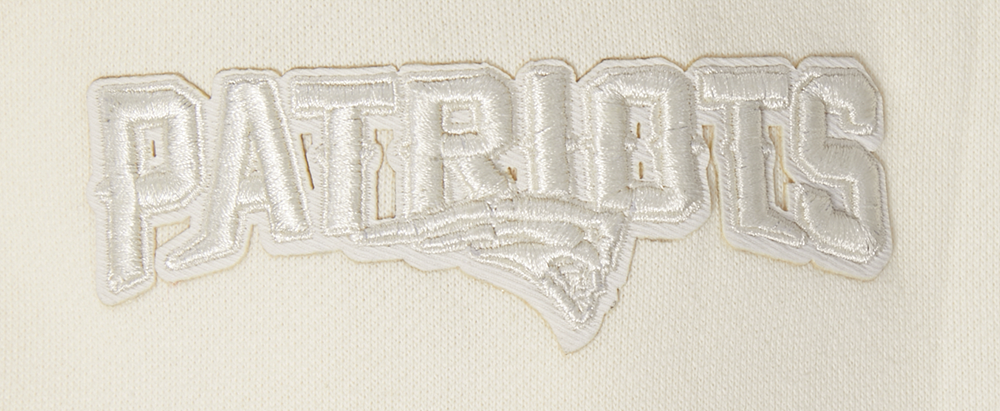 NFL NEW ENGLAND PATRIOTS NEUTRAL CHANDAIL À CAPUCHON EN MOLLETON À ÉPAULES TOMBANTES POUR HOMME (COQUILLE D'ŒUF)
