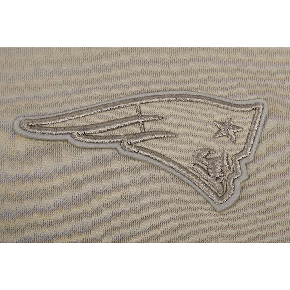 NFL NEW ENGLAND PATRIOTS NEUTRAL MEN'S DROP SHOULDER FLC PO HOODIE (TAUPE)