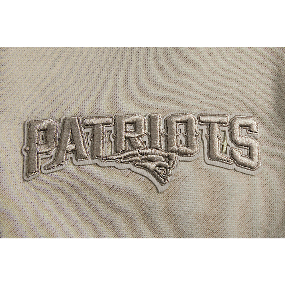 NFL NEW ENGLAND PATRIOTS NEUTRAL MEN'S DROP SHOULDER FLC PO HOODIE (TAUPE)
