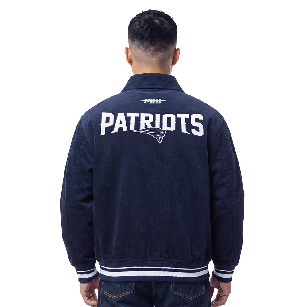 NFL NEW ENGLAND PATRIOTS CLASSIC CORDUROY MANTEAU POUR HOMME (MARINE MINUIT)