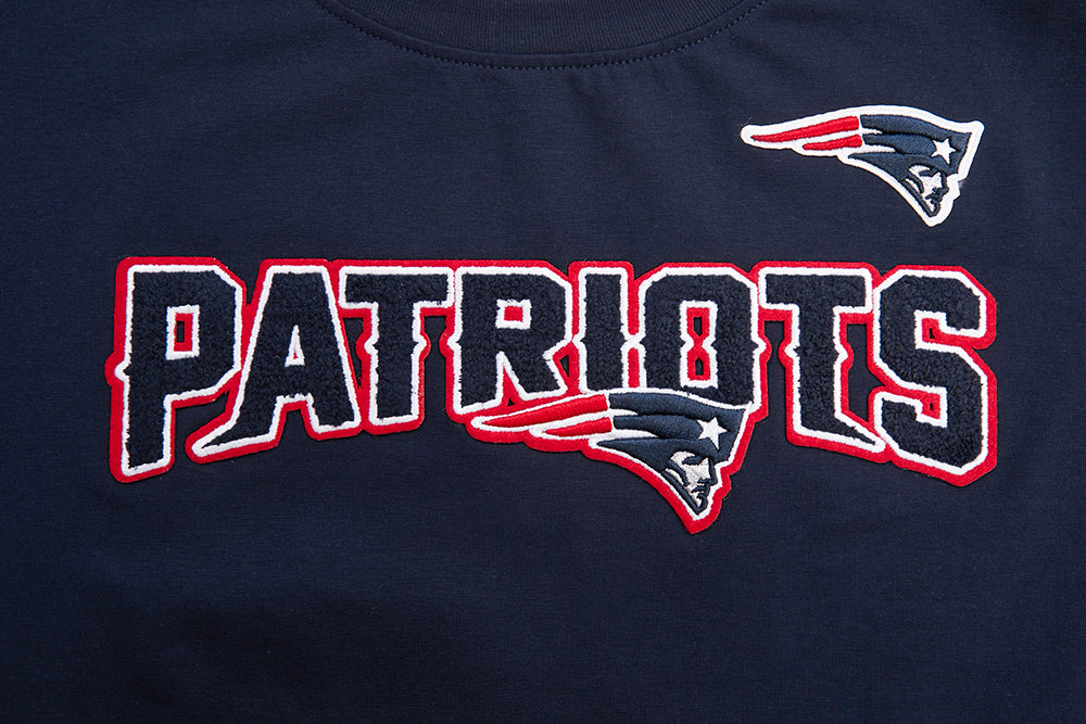 NFL NEW ENGLAND PATRIOTS CLASSIC T-SHIRT AJUSTÉ EN JERSEY SIMPLE À MANCHES COURTES POUR FEMME (MARINE MINUIT)