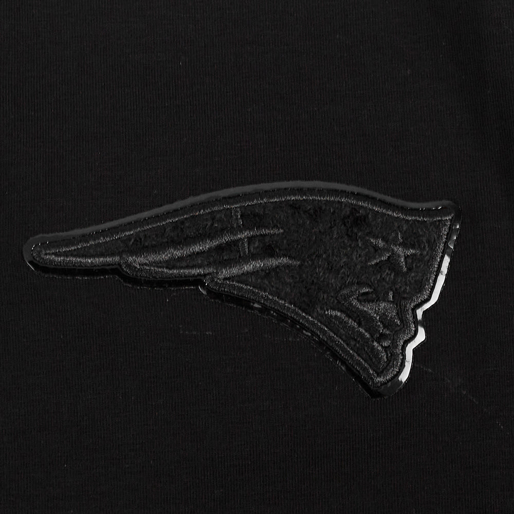 NFL NEW ENGLAND PATRIOTS TRIPLE BLACK WOMEN'S SINGLE JERSEY BOXY TEE (TRIPLE BLACK)