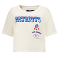 NFL NEW ENGLAND PATRIOTS RETRO CLASSIC WOMEN'S BOXY TEE (EGGSHELL)