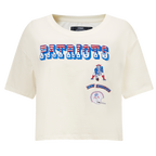 NFL NEW ENGLAND PATRIOTS RETRO CLASSIC WOMEN'S BOXY TEE (EGGSHELL)
