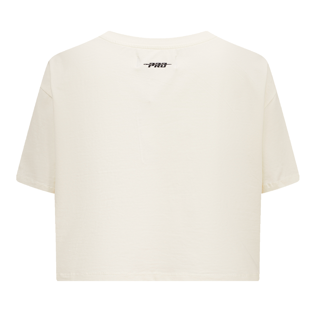 NFL NEW ENGLAND PATRIOTS RETRO CLASSIC WOMEN'S BOXY TEE (EGGSHELL)