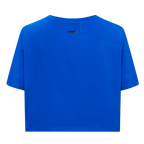 NFL NEW ENGLAND PATRIOTS RETRO CLASSIC T-SHIRT À COUPE CARRÉE POUR FEMME (BLEU ROYAL)