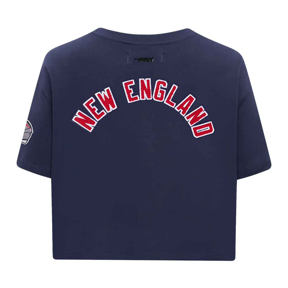 NFL NEW ENGLAND PATRIOTS CLASSIC WOMEN'S SINGLE JERSEY BOXY TEE (MIDNIGHT NAVY)