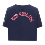 NFL NEW ENGLAND PATRIOTS CLASSIC WOMEN'S SINGLE JERSEY BOXY TEE (MIDNIGHT NAVY)