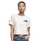 NFL NEW ENGLAND PATRIOTS VARSITY BLUES WOMEN'S  SJ BOXY TEE (LINEN)