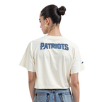 NFL NEW ENGLAND PATRIOTS VARSITY BLUES WOMEN'S  SJ BOXY TEE (LINEN)