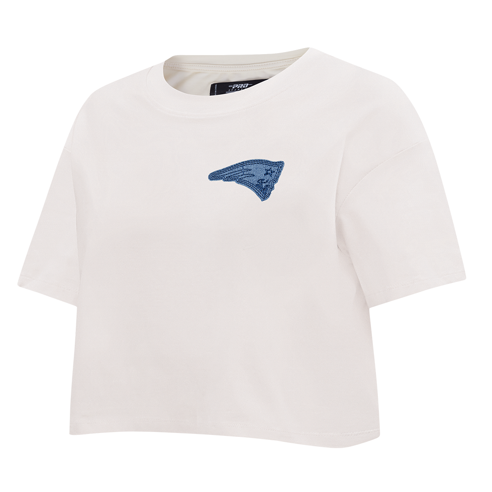 NFL NEW ENGLAND PATRIOTS VARSITY BLUES WOMEN'S  SJ BOXY TEE (LINEN)