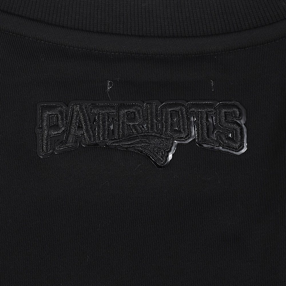 NFL NEW ENGLAND PATRIOTS TRIPLE BLACK WOMEN'S FLC CREWNECK (TRIPLE BLACK WOMEN'S)