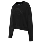 NFL NEW ENGLAND PATRIOTS TRIPLE BLACK WOMEN'S FLC CREWNECK (TRIPLE BLACK WOMEN'S)
