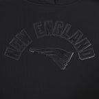 NFL NEW ENGLAND PATRIOTS TRIPLE BLACK WOMEN'S FLEECE PULLOVER HOODIE (TRIPLE BLACK WOMEN'S)