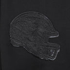 NFL NEW ENGLAND PATRIOTS TRIPLE BLACK WOMEN'S FLEECE PULLOVER HOODIE (TRIPLE BLACK WOMEN'S)