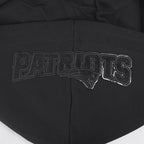NFL NEW ENGLAND PATRIOTS TRIPLE BLACK WOMEN'S FLEECE PULLOVER HOODIE (TRIPLE BLACK WOMEN'S)