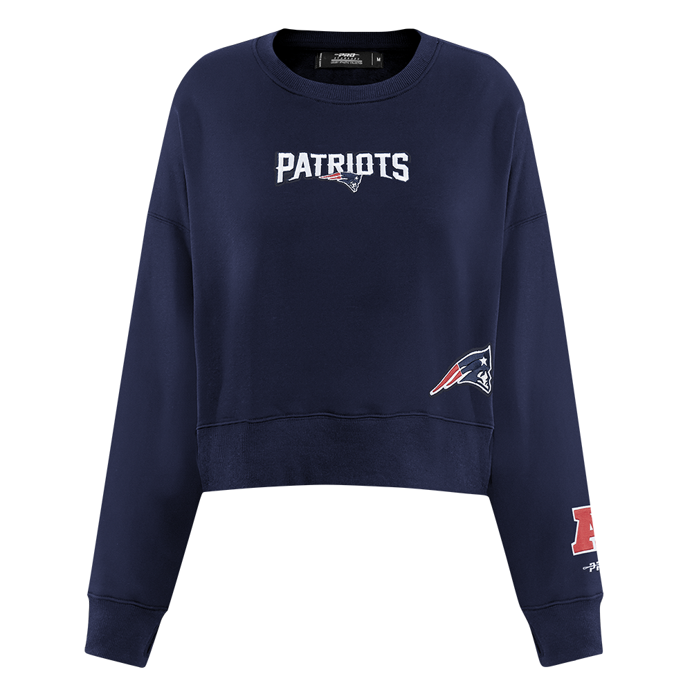 NFL NEW ENGLAND PATRIOTS WINGSPAN WOMEN'S FLC CREWNECK (MIDNIGHT NAVY)