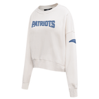 NFL NEW ENGLAND PATRIOTS VARSITY BLUES WOMEN'S  FLC CREWNECK (LINEN)