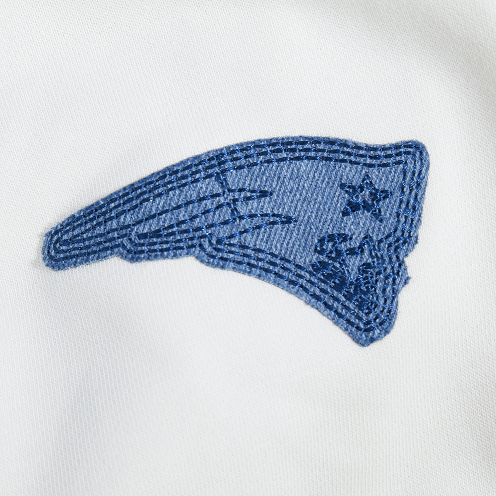 NFL NEW ENGLAND PATRIOTS VARSITY BLUES WOMEN'S  FLC CREWNECK (LINEN)