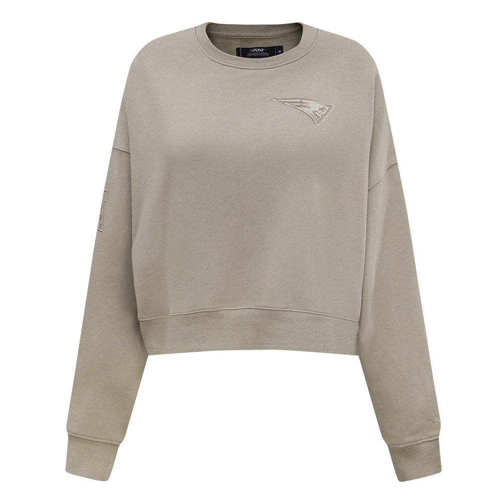 NFL NEW ENGLAND PATRIOTS NEUTRAL CHANDAIL À COL ROND EN MOLLETON POUR FEMME (TAUPE)