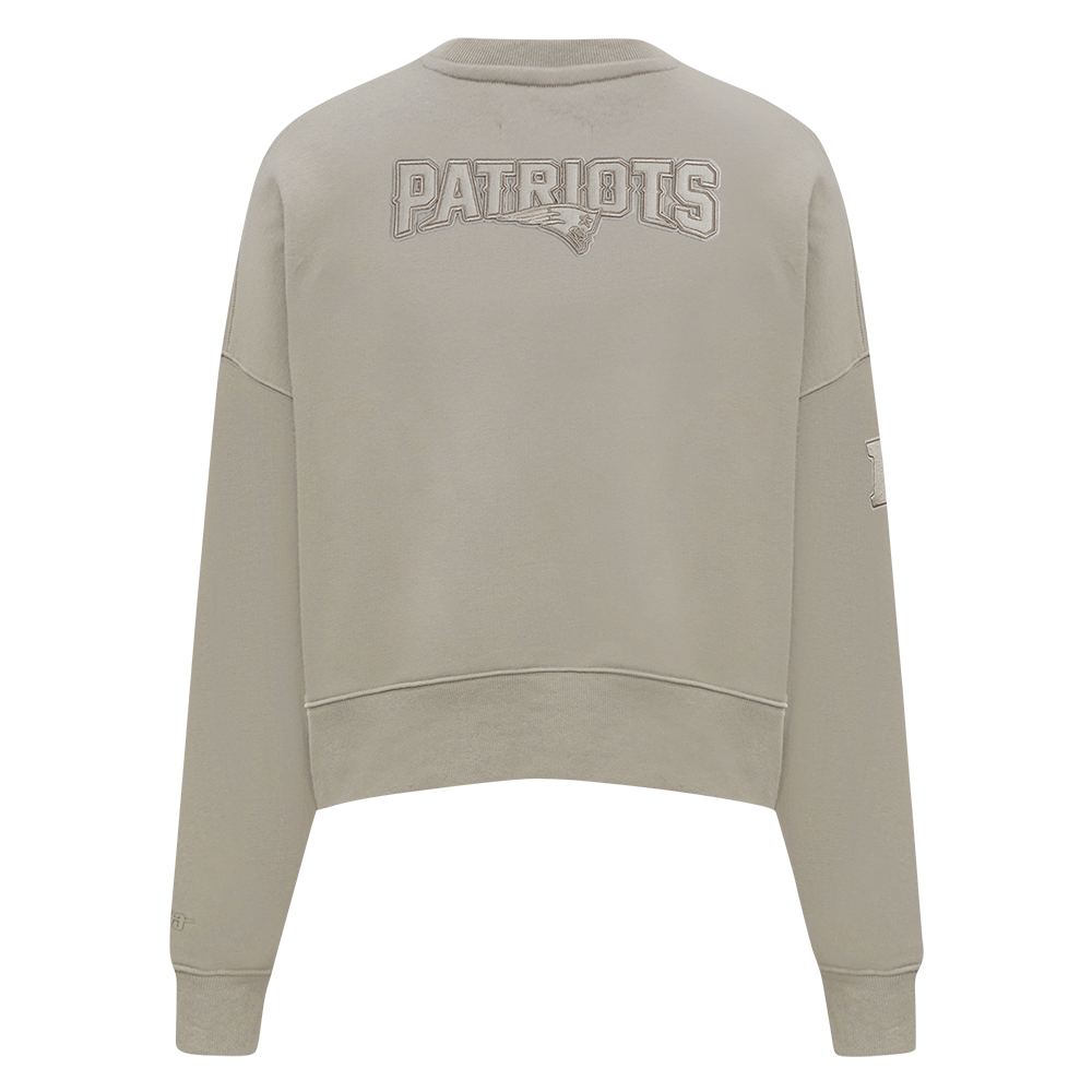 NFL NEW ENGLAND PATRIOTS NEUTRAL WOMEN'S FLEECE CREWNECK (TAUPE)