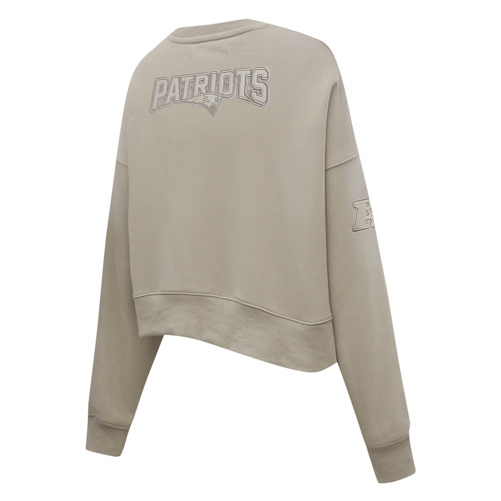 NFL NEW ENGLAND PATRIOTS NEUTRAL WOMEN'S FLEECE CREWNECK (TAUPE)