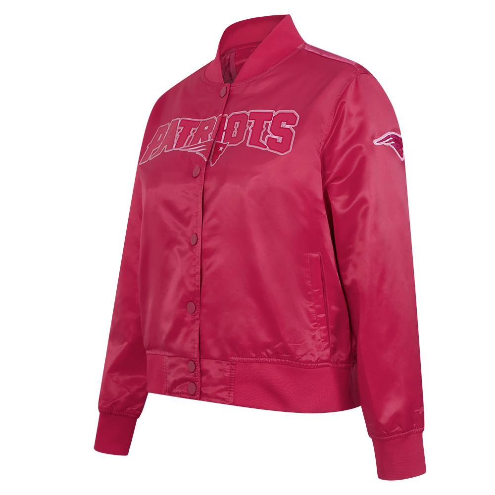 NFL NEW ENGLAND PATRIOTS BLOUSON TRIPLE ROSE EN SATIN POUR FEMME (VIOLET BETTERAVE)