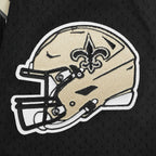NFL NEW ORLEANS SAINTS CLASSIC MAILLOT À BOUTONS EN FILET POUR HOMME (NOIR)