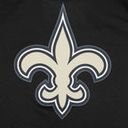 NFL NEW ORLEANS SAINTS CLASSIC MAILLOT À BOUTONS EN FILET POUR HOMME (NOIR)
