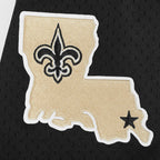 NFL NEW ORLEANS SAINTS CLASSIC MAILLOT À BOUTONS EN FILET POUR HOMME (NOIR)