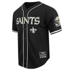 NFL NEW ORLEANS SAINTS CLASSIC MAILLOT À BOUTONS EN FILET POUR HOMME (NOIR)