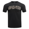 NFL NEW ORLEANS SAINTS CLASSIC CHENILLE T-SHIRT POUR HOMME (NOIR)