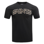 NFL NEW ORLEANS SAINTS CLASSIC CHENILLE T-SHIRT POUR HOMME (NOIR)