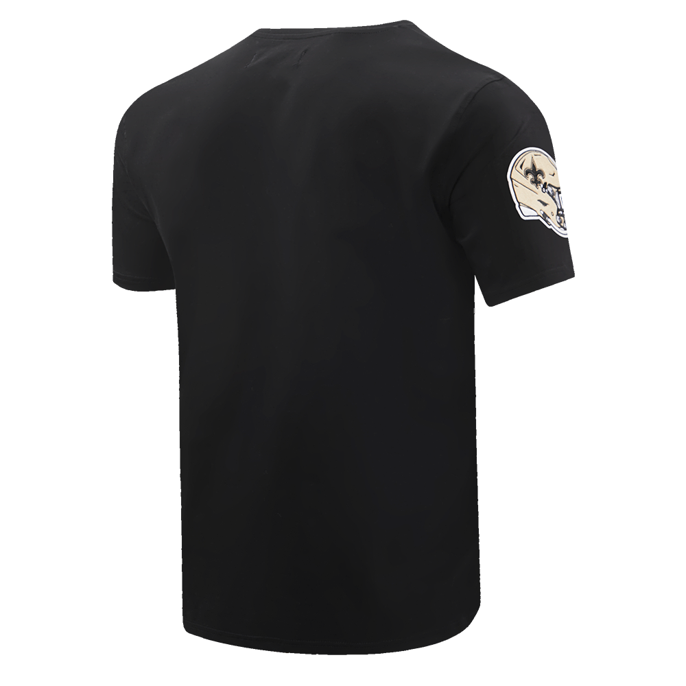 NFL NEW ORLEANS SAINTS CLASSIC CHENILLE T-SHIRT POUR HOMME (NOIR)