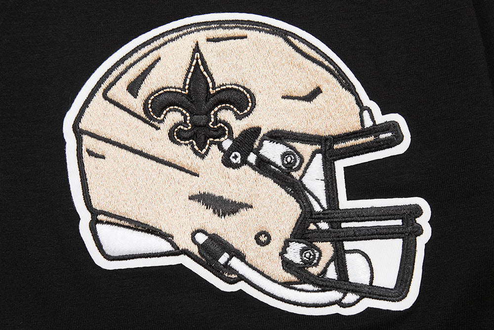NFL NEW ORLEANS SAINTS CLASSIC CHENILLE T-SHIRT POUR HOMME (NOIR)