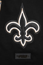 NFL NEW ORLEANS SAINTS CLASSIC CHENILLE T-SHIRT POUR HOMME (NOIR)