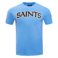 NFL NEW ORLEANS SAINTS CLASSIC CHENILLE T-SHIRT EN JERSEY SIMPLE (BLEU UNIVERSITÉ)