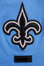 NFL NEW ORLEANS SAINTS CLASSIC CHENILLE T-SHIRT EN JERSEY SIMPLE (BLEU UNIVERSITÉ)