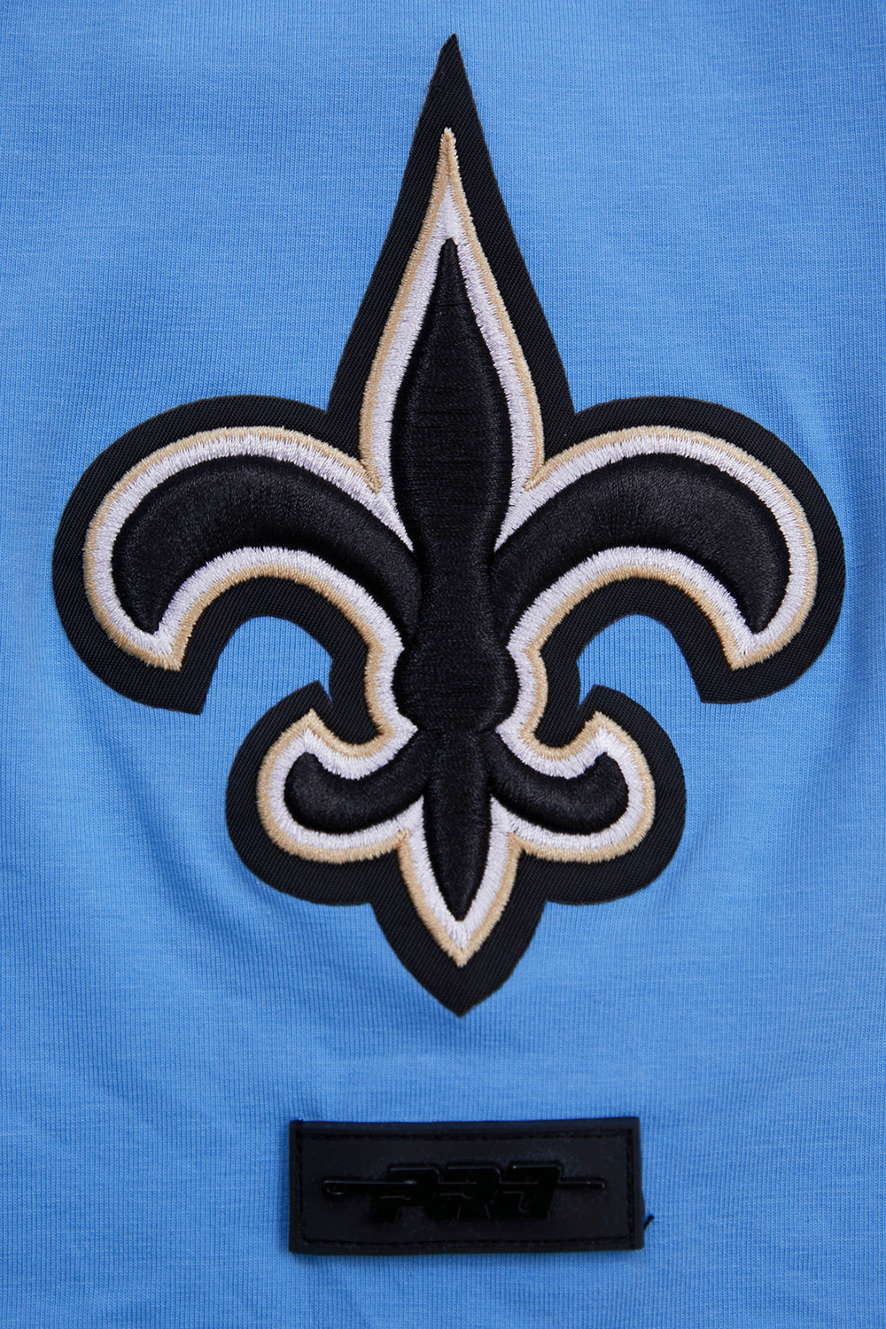 NFL NEW ORLEANS SAINTS CLASSIC CHENILLE T-SHIRT EN JERSEY SIMPLE (BLEU UNIVERSITÉ)