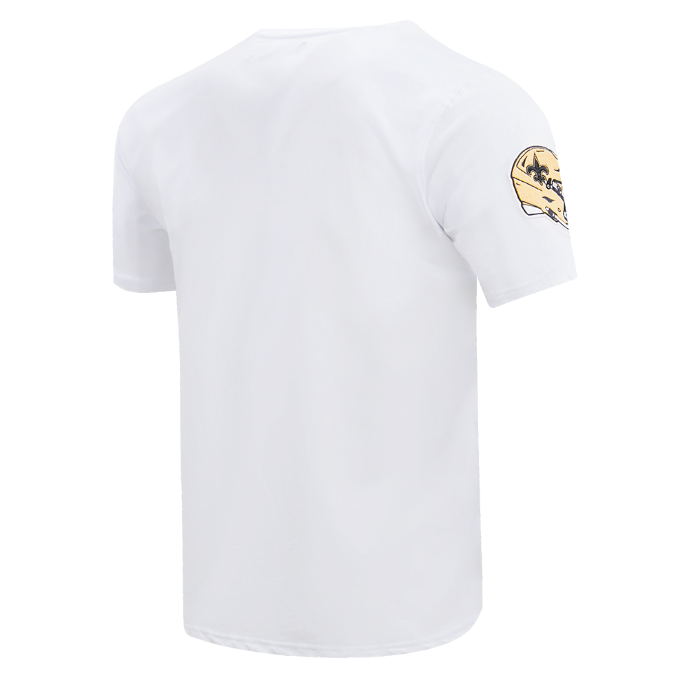 NFL NEW ORLEANS SAINTS CLASSIC CHENILLE T-SHIRT EN JERSEY SIMPLE (BLANC)